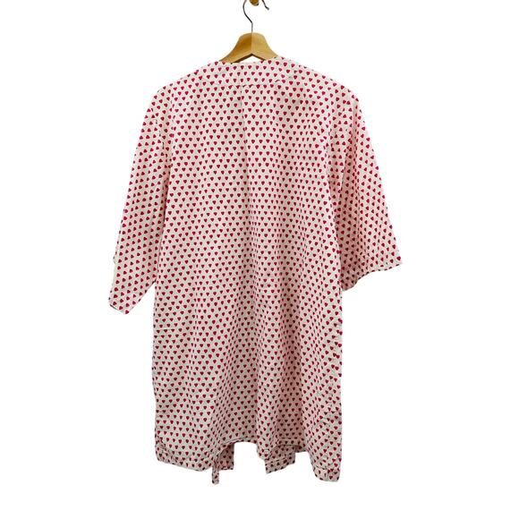 Roller Rabbit white hearts cotton robe - Picture 4 of 5